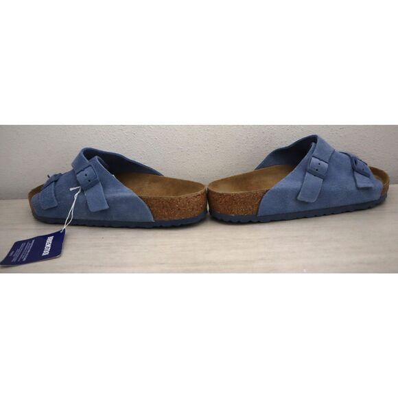 Birkenstock 1026812 Men's Sz 10 Elemental Blue Suede Zurich Slip-On Sandals - Picture 11 of 13